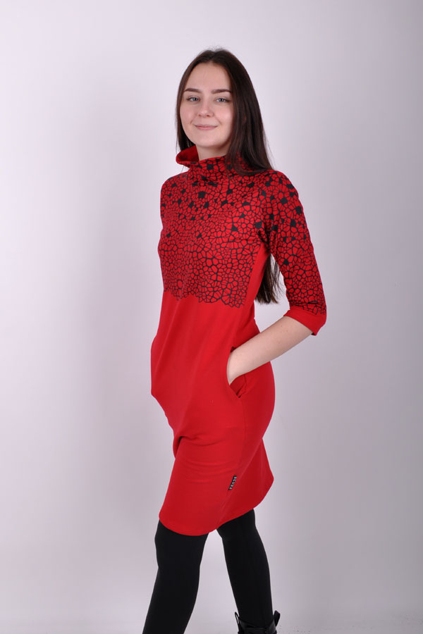 MoldiX collar dress RED