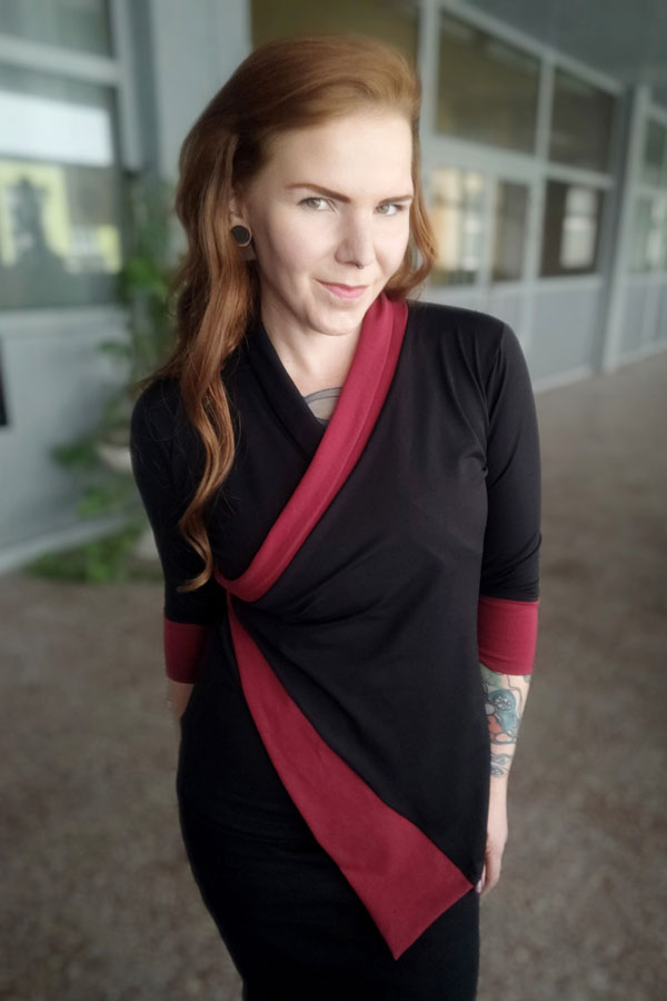 AsymetriX top black/bordo