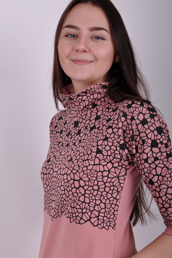 MoldiX collar dress OLD ROSE