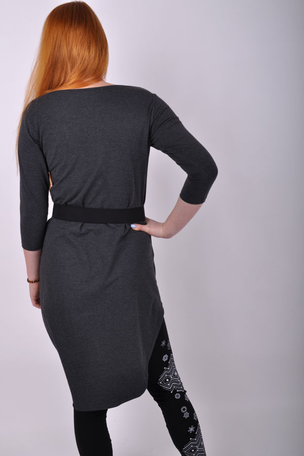 ReposiX dress dark grey melange