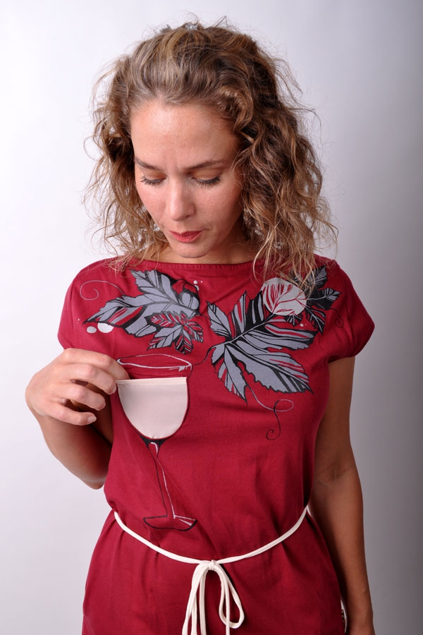 VeritasiX dress / bordó / white or red wine