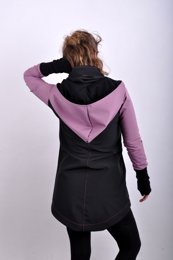 BlendhoodiX jacket powder pink / black