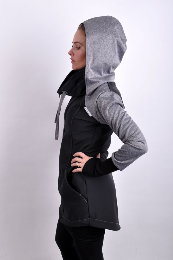 BlendhoodiX jacket grey melange/black