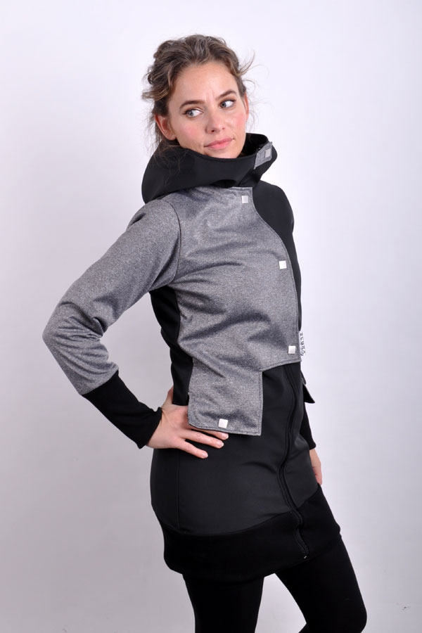 StairiX jacket grey melange/ black