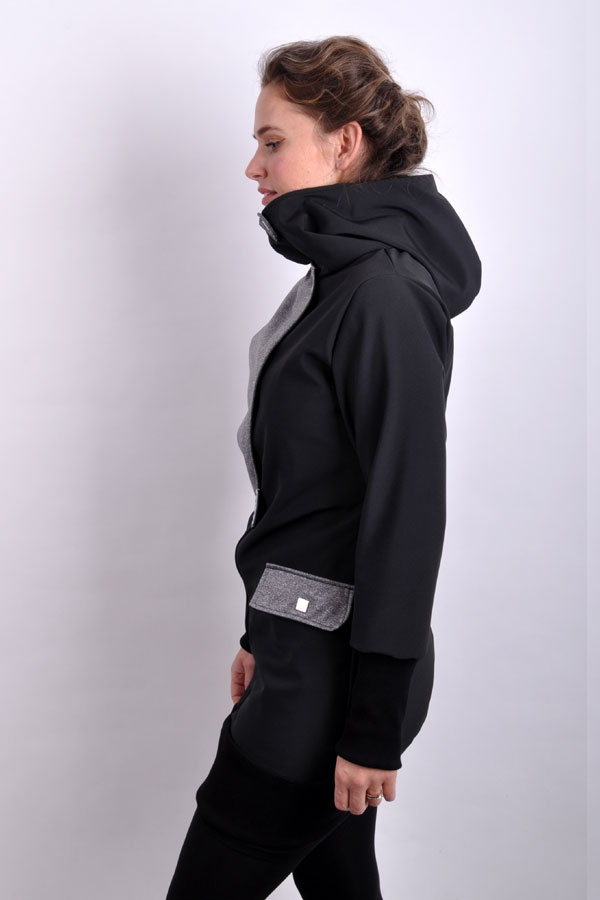 StairiX jacket grey melange/ black