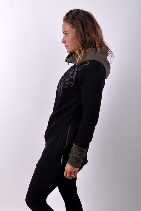 Flower/mandaliX hoody black/khaki