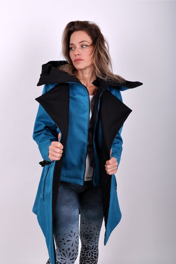 LineariX coat tyrkys / black