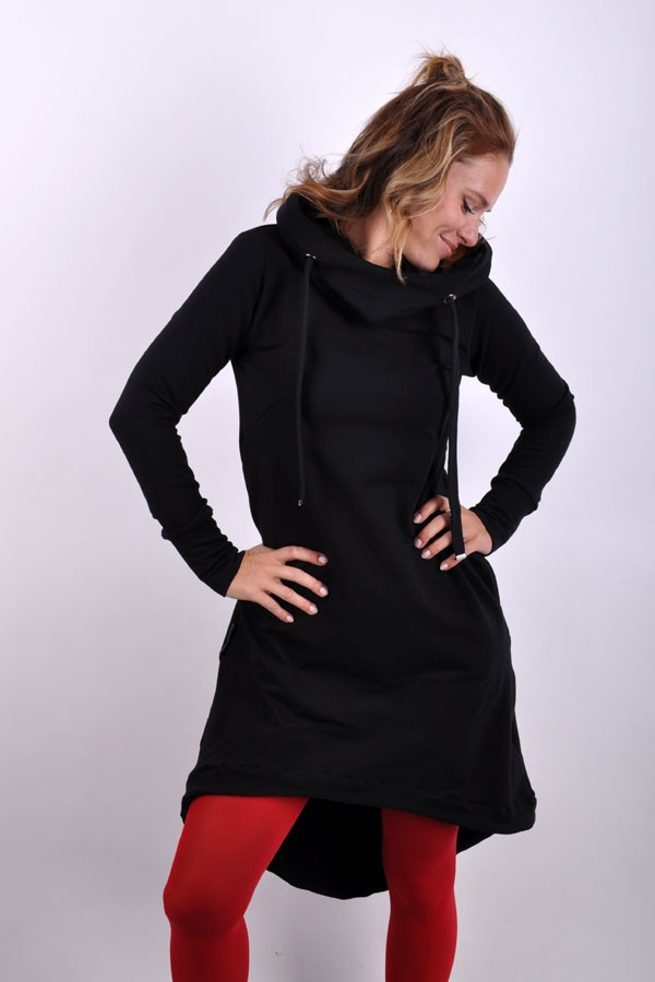 RoundiX WINTER hoody dress black