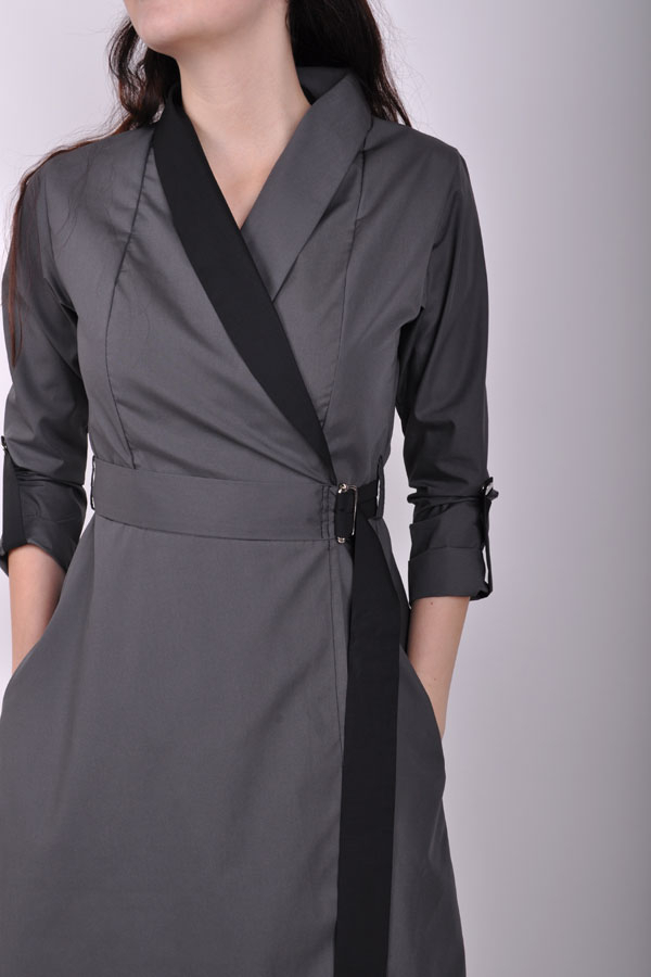WrapiX / long sleeve / gray-black