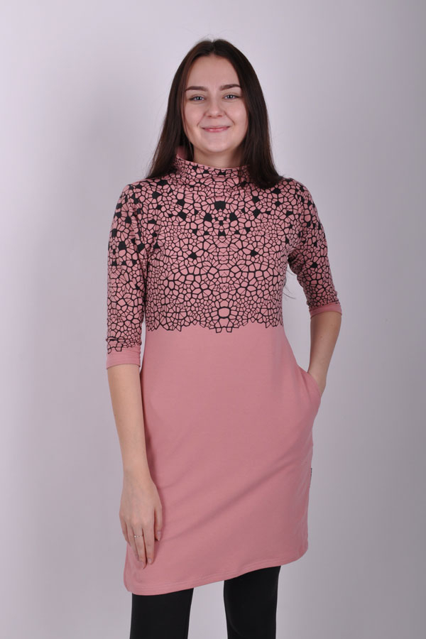 MoldiX collar dress OLD ROSE