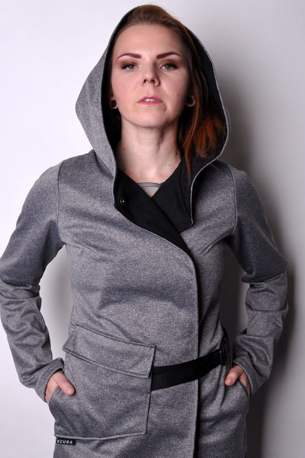 PocketiX coat softshell grey melange LIMITED