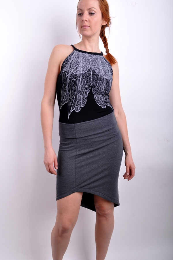 Pointed skirtiX dark grey melange