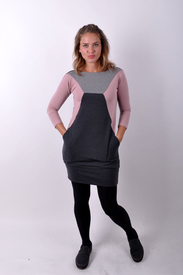 SlantiX dress powder/grey