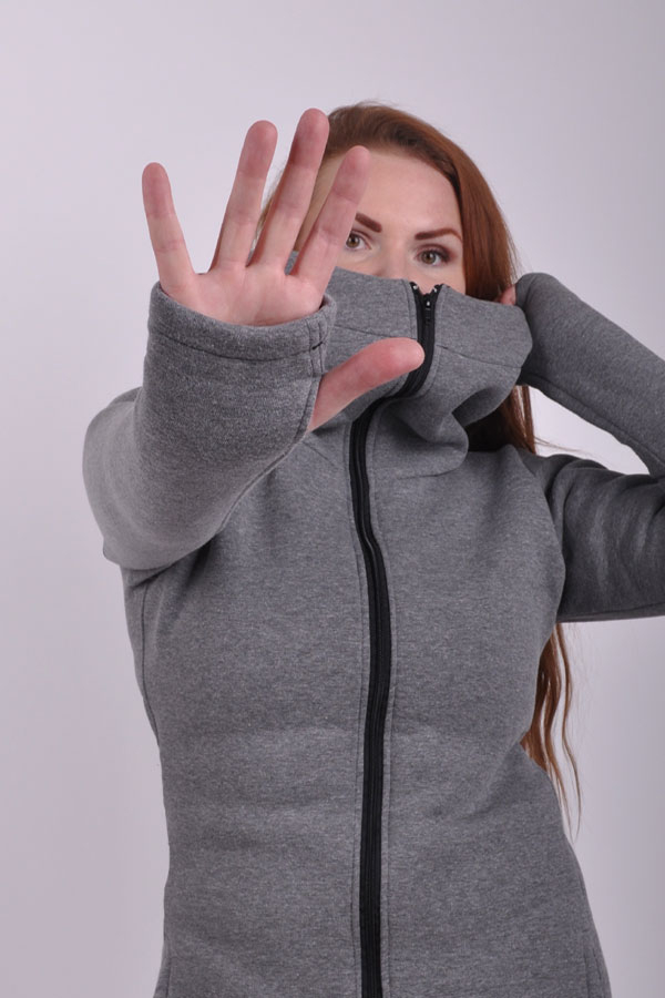 WarmiX zip grey melange